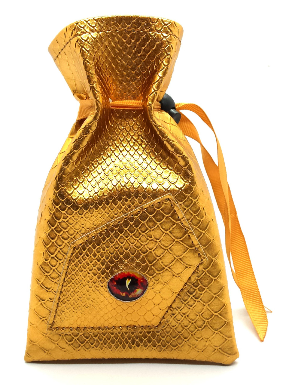 Dragon Eye RPG DnD Dice Bag: Gold